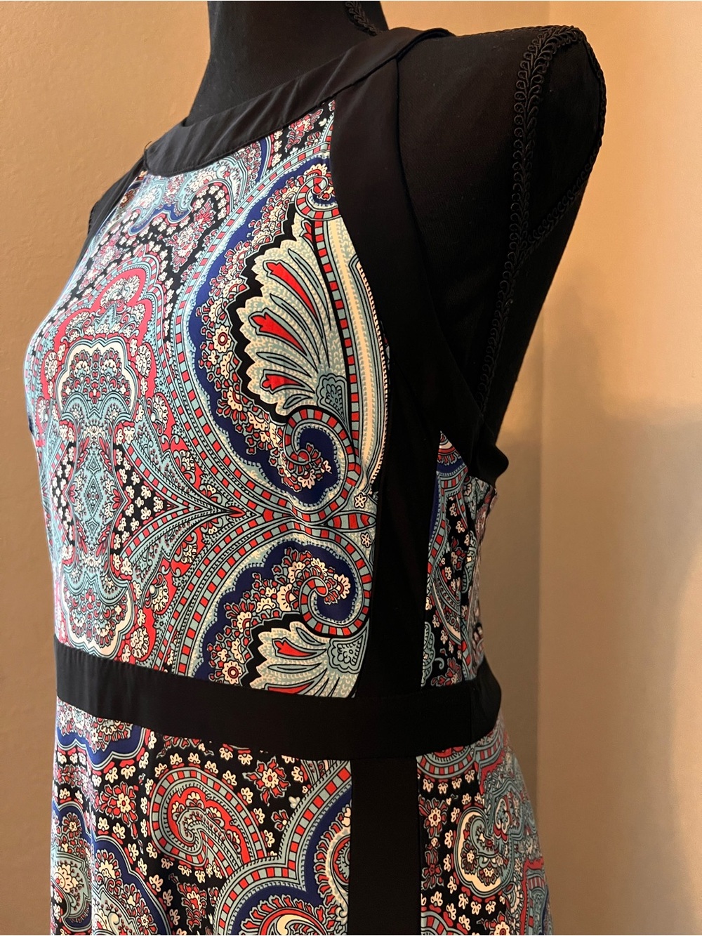 INC maxi dress Black Trim Paisley